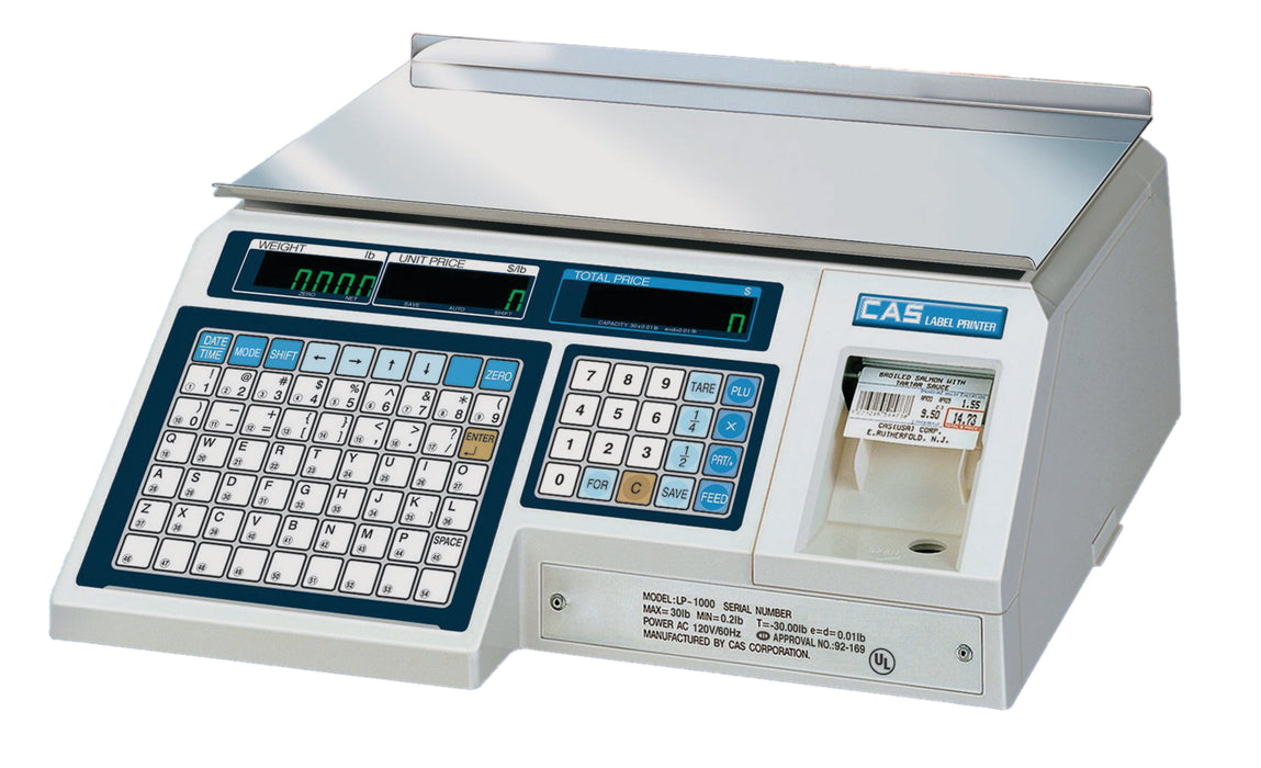 CAS LP-1000N Electronic Digital Price Computing Label Printing Scale